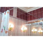 Карниз для в/к Г-образный усиленный цельнометаллический хром.