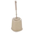 Ершик для туалета Dunya Plastik "Раттан", цвет: бежевый