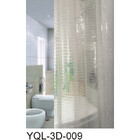 Шторы д/ванн 3D 180х180см белая