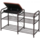 Этажерка для обуви "Ника Люкс" 5 для обуви с ящиком (арт. ЭТЛ5) медный антик