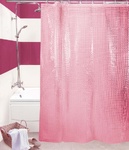 Штора для ванной 3Д бордовая