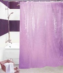 Шторы д/ванн 3D 180х180см фиолетовая
