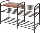  Этажерка для обуви"Ника" ЭТЛ3 Люкс 3-х ярусная (сиденье - мягкое)медный антик