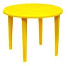 Стол круглый желтый  