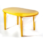 Стол пластиковый овальный (жёлтый)